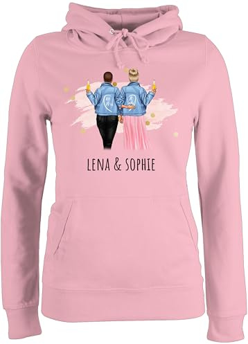 Geschenk mit Namen personalisiert by Shirtracer - Pullover Damen Hoodie Frauen - Freundin - Beste Freundinnen Geschenk Freundinnen Geschenkidee Für 2 Freundinnen Freundschaft