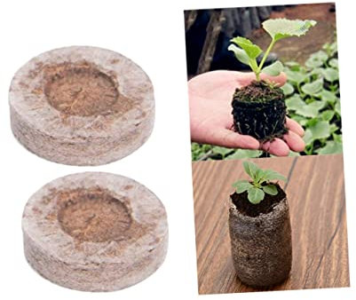 Milisten 20stücke Torfpellets Pflanztorfpellets Ausgangsstecker Starterpalette Bodenblock Komprimiert Torfblock Anzuchttorf Pellets Torferde