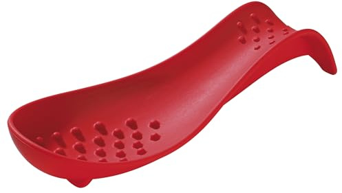 KÜCHENPROFI Löffelablage TREND rot, hitzebeständiges Silikon bis 270 °C | Kochutensilien-Ablage, spülmaschinenfest, hitzebeständig, für saubere Arbeitsflächen, hygienisch, Silikon-Material