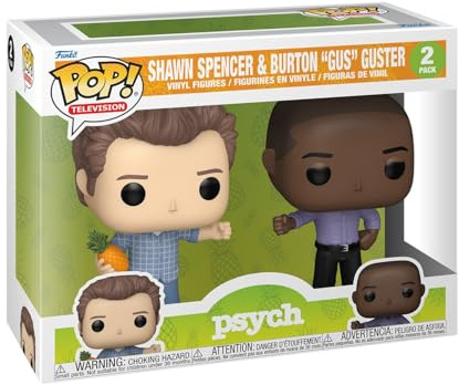 Funko Pop! Television: Psych - Shawn Spencer & Gus 2 Pack - Vinyl-Sammelfigur - Geschenkidee - Offizielle Handelswaren - Spielzeug Für Kinder und Erwachsene - TV Fans - Modellfigur Für Sammler
