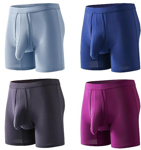 Boxer Uomo Cotone Larghi Morbidi Boxer Uomo Maglietta Intima Uomo Pure for Men Boxer da Uomo in Fibra di Bambu 6 Paia di Slip Uomo in Cotone, Colori Assortiti Boxer da Uomo Super Morbidi in