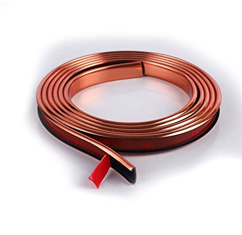 4 m flexible selbstklebende PVC-Kanalkantenleiste für Schrank, Sperrholz, Tisch, Roségold, 18 mm Breite