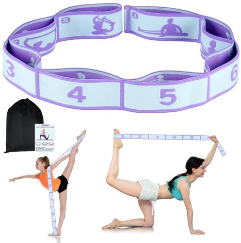 Banda elástica de gimnasia Triitech para niños, correa de estiramiento con bucles, bandas de resistencia para entrenadores en entrenamiento de gimnasia, yoga, latín