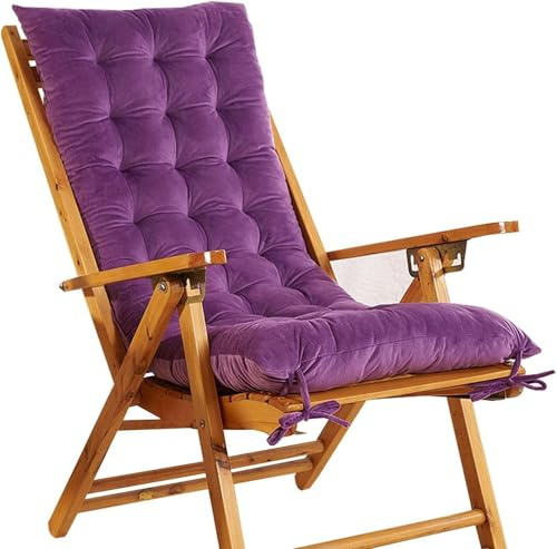 Blue Garden Lounger Deckchair Cushion Comfortable Sun Lounger Cushion for Outdoor Furniture Deck Chair Pad Without Chairs