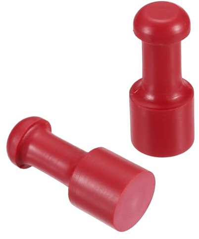 PATIKIL 20mm Stempelgummi Runder Griff 2 Stück Stempelhalter Schubladengriffe Für Schnitzen Basteln DIY Scrapbooking Rot