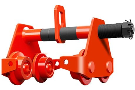XUHONGYA Handfahrwerk Pustalk-Laufkatze 2 Tonnen | Tragkraft 2000kg | Verstellbare Flanschbreite 88-203mm | for Garagen, Lagerhallen & Baustellen