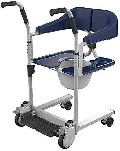 Sedia da trasferimento per pazienti, sedia da bagno con ruote, sollevatore per seduta, vasca da bagno comoda per anziani disabili, sollevatore multifunzione, facile da usare per il bagno e l