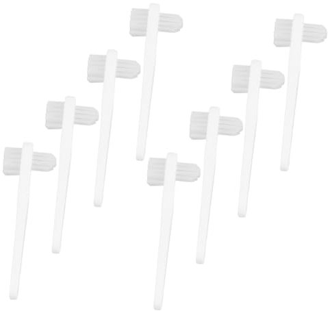 Anneome 8Pièces Dentaires Portables Double Tête pour Nettoyage de Prothèses Dentaires Fournitures de Voyage Ergonomiques