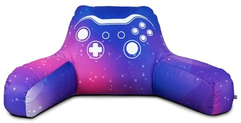 rucomfy Beanbags Cuddle Cushion, Gaming Designs, Ergonomic Soft Support Pillow. D40cm x W80cm x H30cm (Purple Galaxy)