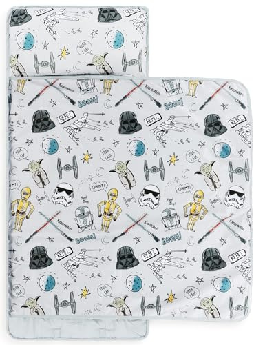 Tapis de Couchage pour Enfant avec Oreiller et Couverture intégrés – Sac de Couchage en Microfibre Douce pour Les nuitées 51 x 117 cm