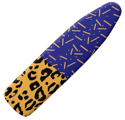 Copriasse Da Stiro Universale 140X45 Giallo Blu Morbida Custodia Con Elastico, Resistente Al Calore, Rivestimento Impermeabile Anti-Bruciatura Con Bordo Elastico