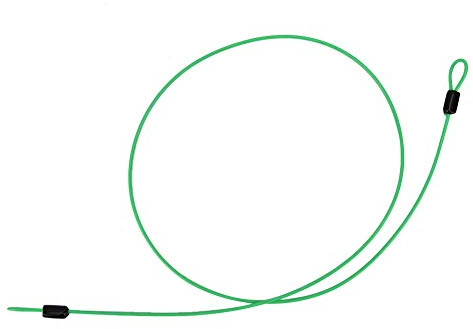 ZDETGU Steel Bike Lock Wire Cable Lock Heavy Duty Security Loop with Double End Loops for Scooter Motorcycle (Green)