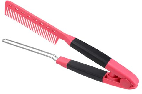 FIXOSHEE Pettine Lisciante per Capelli Donna Raddrizzatore Professionale per Styling e Modellatura Design Compatto e Facile da Usare per Casa e Viaggio Colore Rosa