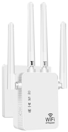 Aenxwa 2026 Neuestes WLAN Verstärker,WLAN Repeater 300 Mbit/s,hohe Leistung mit 4 Antennen,mit Repeater/AP-Modus,Verstärker mit Ethernet-Anschluss Signalverstärkung für alle Route