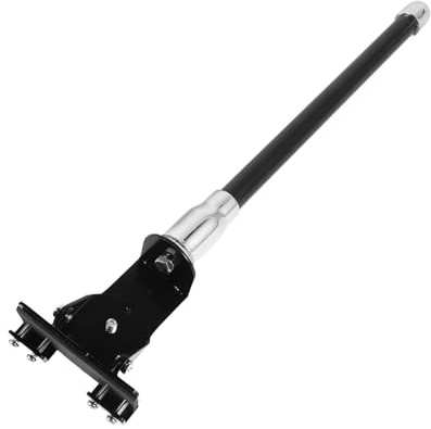 DECORNIJIA Antena Decorativa para Coche y Camión de 36 Cm, Metálica Negra, Antena Aérea para Techo Clip, Adorno Automotriz Resistente para Señal y Uso Exterior