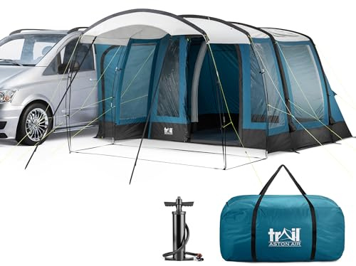 Air Driveaway Awning for Campervans and MPVs, Inflatable Poles, UPF50+, 5000mm Waterproof, Fitting Height