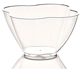 50 st CC 150 transparent PLASTIKKPAR FÖR MONOPORTION GELAR OCH FINGER FOOD, Engångs Plastglas Plastmuggar