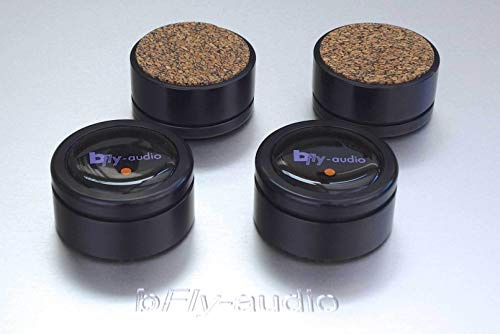 bFly-audio Pure-Tube-1 Set Absorber/Dämpfer | Belastung max. 35 kg/Set (Höhe: 24 mm, Schwarz)
