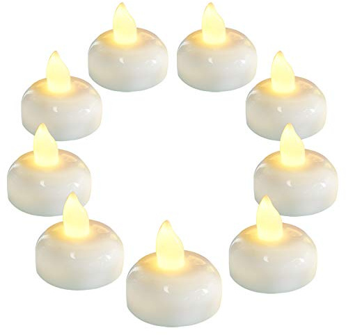 Homemory 36 Pack Flameless Floating Candles, Warm White Led Flickering Tealight Candles in Bulk, Decor for Wedding, Party, Centerpiece, Pool, Christmas
