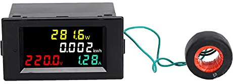 Voltimetro Amperimetro Digital Medidor de Energía Corriente Monitor Energía LED CA Multifuncional Mini Probador 79 x 43 x 48 mm(AC 220V)
