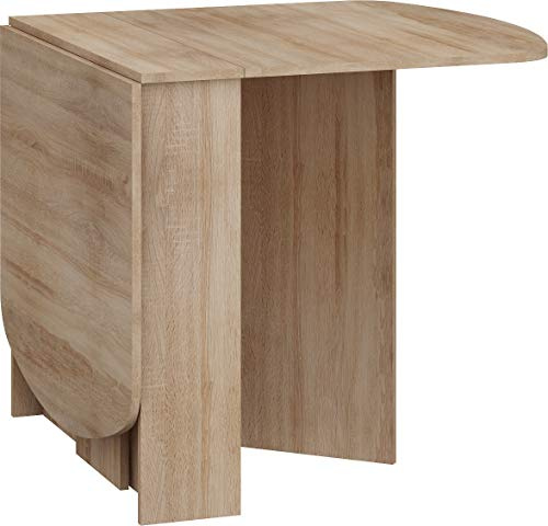 BIM Furniture Ausziehbarer Klapptisch, Funktioneller Esszimmertisch, Klappbarer Küchentisch mit Stauraum & Schublade, Platzsparend für kleine Räume 150x80x75 cm Homi mini 2 Sonoma