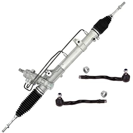 1x Servo Lenkgetriebe 2x Spurstangenkopf 2x Axialgelenk 2x Lenkmanschette Vorderachse für BMW3 E46 + Cabriolet + Coupe + Touring