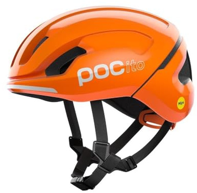POC POCito Omne MIPS – Casco Infantil con MIPS Evolve, ventilación Ligera, Ajuste 360°, Colores Fluorescentes y Detalles Reflectantes para Seguridad en Ciclismo