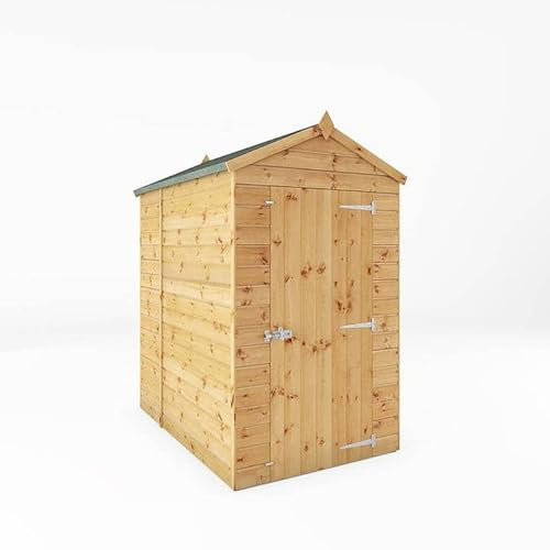 WALTONS 6 x 4 Shiplap Windowless Storage Shed | Apex Roof | Shiplap Tongue and Groove | Wooden Garden Storage Shed | 10 Year Anti Rot Guarantee | 6 x 4 6ft 4ft