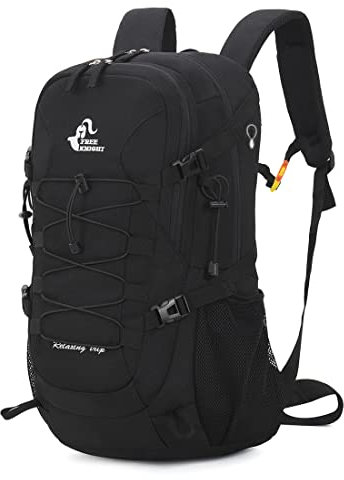 Bseash 40L Leichter wasserdichter Wanderrucksack mit Regenschutz, Outdoor Sport Reise Tagesrucksack Multifunktions Reisetasche für Camping Klettern Skifahren Radfahren (Schwarz)