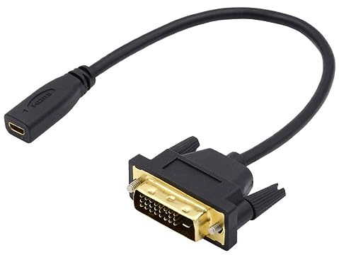 chenyang Micro HDMI auf DVI Kabel Micro HDMI 1.4 Buchse zu DVI 24+1 Stecker Adapter Kabel für Computer HDTV Grafikkarte UHD