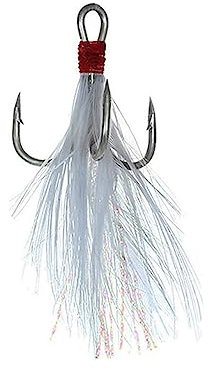 Angelhaken 20 Teile/schachtel Drillinge Angelhaken mit Feder Zubehör Edelstahl Widerhaken Angelhaken Starke Kurbel Haken Sea Tackles Angelzange (Color : 20pcs 8)