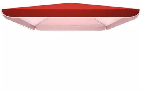 Toile de Rechange pour Parasol de Marché Rectangulaire 4 Baleines, Auvent de Remplacement pour Parasol de Jardin Extérieur, Housse de Parasol Imperméable Protection UV(Size:6.5x6.5ft/200x200cm)