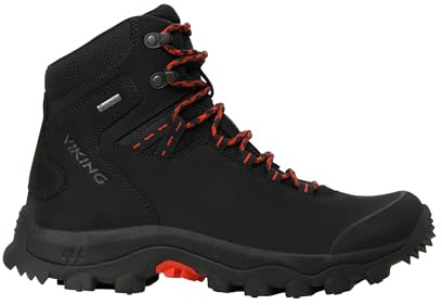Viking Unisex Villrein Mid GTX Walking Shoe, Svart-röd, 42 EU
