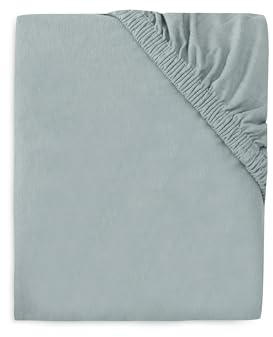 Jollein Sábana Bajera Ajustable de Punto, para la Cuna de Color Verde mar, 60 x 120 cm, 100% algodón, Certificado Öko-Tex