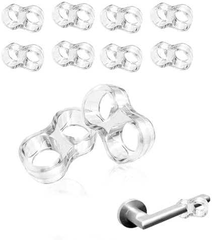 KOVOSCH 10er Pack Türklinkenpuffer,Hochelastischer Türgriffstopper Für Türgriffe, Schützt Wände Und Möbel Vor Kratzern，Wandtürstopper,Türstopper Türklinke (Transparent 8-Förmiger, 10 Stücke)