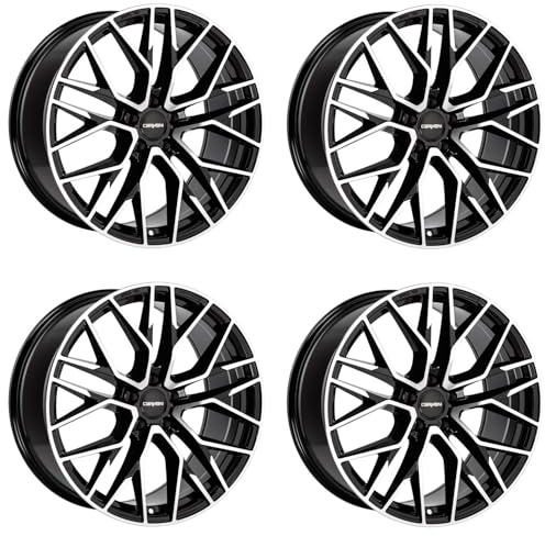 4x Carmani Felgen Alufelgen 20 Ludwig 7,5x17 ET48 5x114,3 black polish kompatibel mit Mazda 3 5 6 CX-3 CX-5 CX-7 MX-5 RX-8