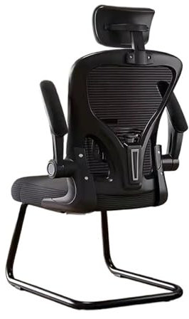 Sillas de Oficina Silla de oficina de malla transpirable, silla de escritorio ergonómica con respaldo alto y reposacabezas, silla de escritorio con reposabrazos ajustables Silla de Escritorio(Negro)