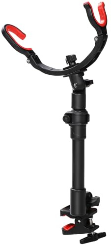 REDCAMP Fishing Rod Holder for Chair, 360 Degree Adjustable Fishing Pole Holders with Non-Slip Silicone for Camping Stool, Black