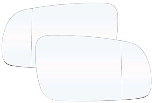 Qjahxkf Außenspiegel Glas Für Jetta Für Golf Mk4 4 Für Passat B5 Seat Sharan 1999-2004 Links/Rechts Seite Flügel Spiegel Glas Beheizte Außen Clip Auf Umkehrlinse Rückfahr Glas Spiegel(Left and Right)