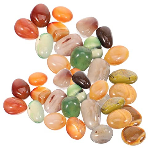 Toddmomy Galets Décoratifs 1 Pack en Pierre Naturelle de Cailloux Lisses Multicolores pour Aquarium et Jardin pour Bassins et Jardinières Extérieures