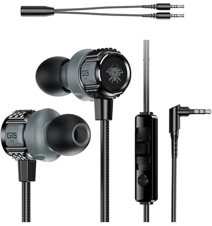 jiingekk 3.5mm Earbuds With Microphone For PC Laptop Corded Corded Headphones Headsets For Computer Desktop Gaming Earphones