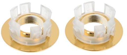 HOUDERCO 2Pcs Copper Sink Overflow Ring Plastic and Copper Bathroom Basin Accessory Scratch Resistant Overflow Cover for Washbasin Decorative for Sink