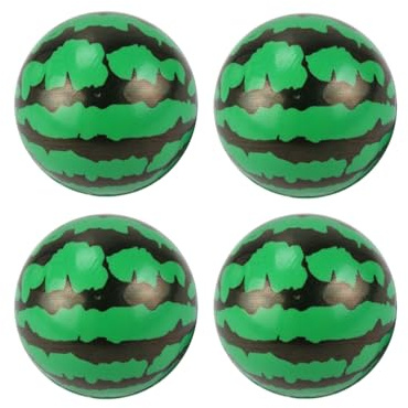 Home Universal®Pelotas de Goma de Rebote Multicolor – Pelotas/Bolas Saltarinas Resistentes para Niños y Adultos (Sandía, 4 Unidades)