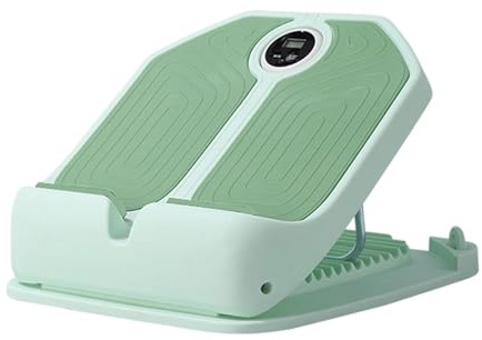 Qianly Tabla de Estiramiento de Pantorrilla Ajustable con Superficie Antideslizante y Diseño Plegable Adecuada para Entrenamiento Deportivo Rehabilitación, Verde