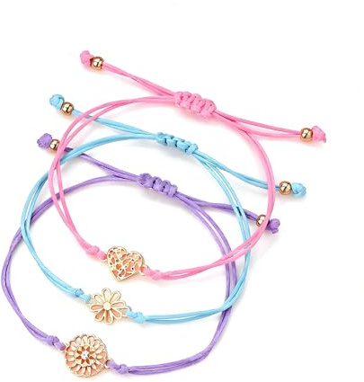 Pwsap BFF vänskapsarmband för 3, mor dotter armband systrar armband bestie armband, vänskap smycken gåvor för döttrar kvinnor vänner Bestie