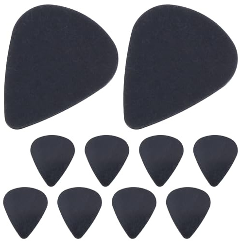 Gitarrenplektren aus Zelluloid 10 Stück 0, 5mm Schwarz | Akustik und E-gitarren, für Anfänger und Profis, Kunststoff, Klassisches