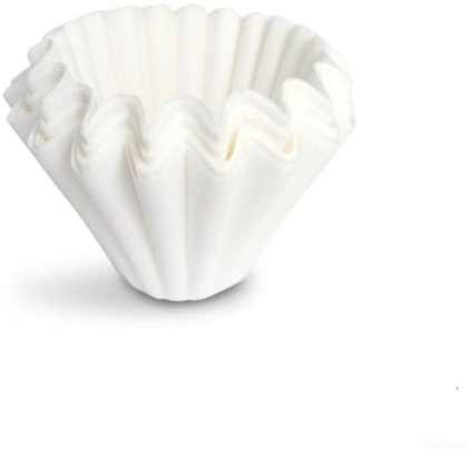 Papel de filtro de café corrugado blanqueado compatible con cerveceros estándar de vertido incluyendo Kalita y origami (155)