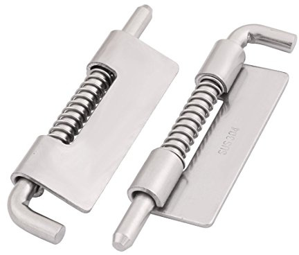 sourcingmap 2pcs Loquet A Ressort Targette A Ressort Verrou de Porte Serrure Pour Meuble Portail Garage acier inox 304 barillet 3.6pouces Long