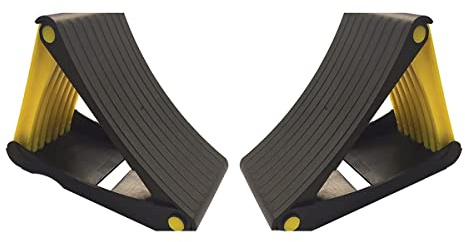 MP Essentials Pair of Foldable Wheel Chocks with Spikes for Caravan, Motorhome, Car, Motorbike & Trailer