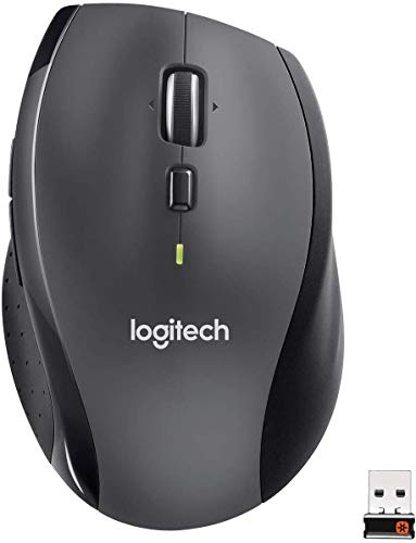 Logitech M705 Kabellose Maus für Windows/Mac, Chrom, für Laptop und Computer, Schwarz (Generalüberholt)